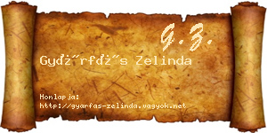 Gyárfás Zelinda névjegykártya